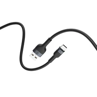 Forever elastīgs kabelis USB - USB-C 1,0 m 3A melns