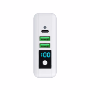 FORCELL F-ENERGY daudzfunkcionālais lādētājs 15W 4in1 ar USB/USB-C pieslēgvietu, portatīvo lādētāju 8000mAh un bezvadu uzlādi