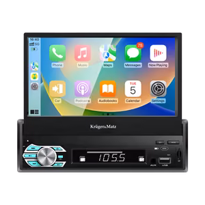 Автомагнитола Kruger&Matz KM2018 с выдвижным 7-дюймовым экраном, CarPlay/Android Auto
