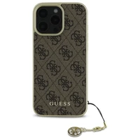 Guess 4G Charms Kolekcijas viedtālruņa apvalks iPhone 16 Pro - brūns