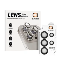 Rūdīts stikls Tel Protect 3D objektīvs kamerai priekš Samsung Galaxy S26 Ultra black (5 gabali)