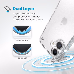 Caurspīdīgs Speck Presidio Perfect-Clear vāciņš iPhone 16 tālrunim