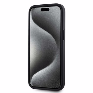 DKNY Ādas rūtainais magnētiskais apvalks iPhone 15/14/13 - melns