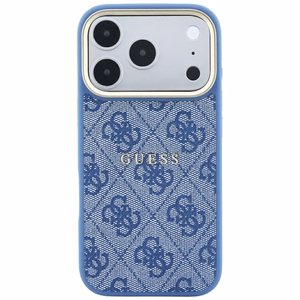 Guess Embossed 4G Classic MagSafe maciņš iPhone 17 Pro Max / 18 Pro Max, zils