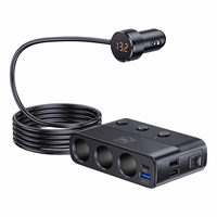 Auto lādētājs 3mk Auto strāvas sadalītājs 120W 3xUSB-A/USB-C/3xDC