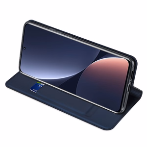 Dux Ducis Skin Pro viedtālruņa apvalks Xiaomi 13 Pro ar kartes turētāju un statīvu zils