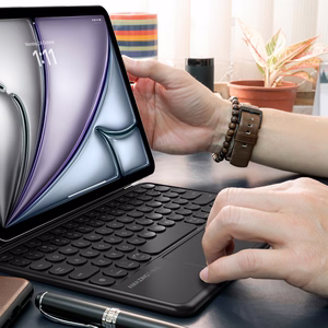 AmazingThing Minimal Case Keylite Combo Keyboard Case iPad 11" 2025 - melns
