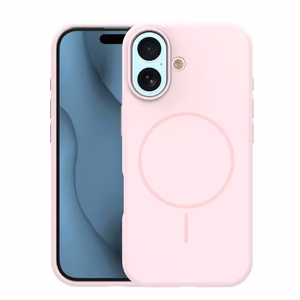 Silicone Thin Mag maciņš iPhone 17 6,3" gaiši rozā
