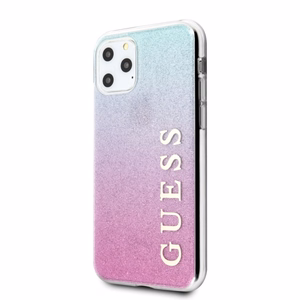 Guess GUHCN65PCUGLPBL iPhone 11 Pro Max - rozā/meln gradient Glitter
