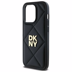 DKNY Quilted Stack Logo viedtālruņa apvalks iPhone 14 Pro - melns
