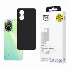 3mk Matēts viedtālruņa apvalks Realme C67 - melns