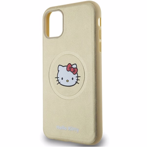 Hello Kitty Leather Kitty Head MagSafe чехол для iPhone 11 / Xr - золотой