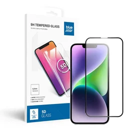 Aizsargstikls Blue Star - APP IPHONE 13/13 Pro/14/16e 5D pilns pārklājums melns