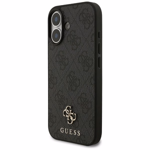 GUESS viedtālruņa apvalks IPHONE 17, saderīgs ar MagSafe GUHMP17SP4SM4MK (PU 4G Small 4G un Classic), melns