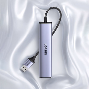 Ugreen CM475 daudzfunkcionāls sadalītājs USB 3.0 - 3x USB / Ethernet RJ-45 / USB Type-C PD - pelēks