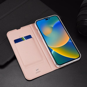 Dux Ducis Skin Pro viedtālruņa apvalks atverams vāciņš iPhone 14 Pro rozā