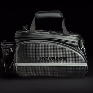 Rockbros A6-6 velosipēda soma bagāžniekam, 35 l, ar atlokāmām kabatām - melns