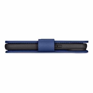iCarer Maki apvalks 2in1 vāks iPhone 14 Pro Max Anti-RFID ādas atverams apvalks zils (WMI14220728-BU)