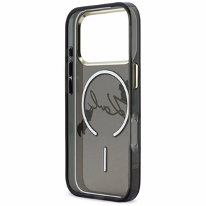 Karl Lagerfeld IML Choupettes Karl Script Logo MagSafe Maciņš for iPhone 17 Pro Max - melns