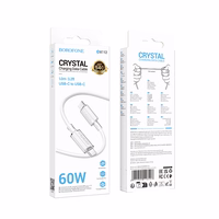 Borofone Kabelis BX112 Lemon - Type-C uz Type-C - PD 60W 1 metrs balts