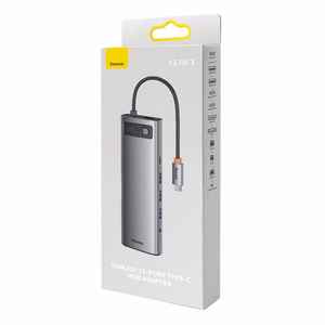 BASEUS adapteris HUB 12in1 Type C WKWG020213/BS-OH037 0,2 m pelēks