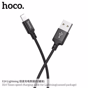 Kabelis (m) - USB A uz Lightning Hoco 1 m X14 melns (m)