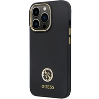 Guess GUHCP13LM4DGPK viedtālruņa apvalks iPhone 13 Pro / 13 – melns Silikona Logo Strass 4G