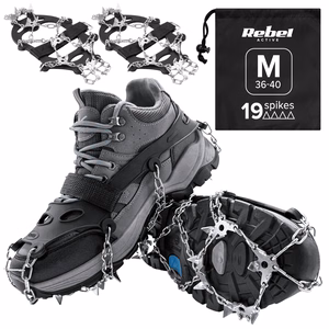 REBEL ACTIVE pretslīdes uzlikas ar radzēm pārgājienu apaviem, M izmērs, 36–40