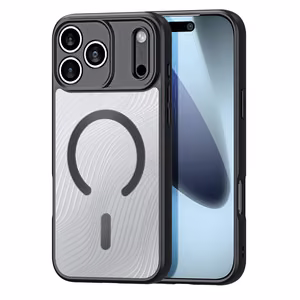 Dux Ducis AIMO MAG Чехол совместимый с MagSafe для iPhone 17 Pro Max (Open Ring Version) чёрный
