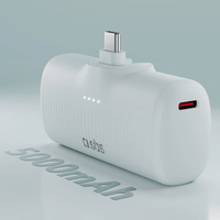 SBS EcoPower 5000 mAh 10W portatīvais lādētājs ar iebūvētu USB-C portu - pelēka