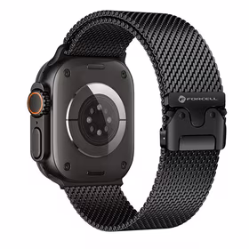 FORCELL F-DESIGN FA11 nerūsējošā tērauda siksniņa APPLE pulkstenim 38 / 40 / 41 mm melna