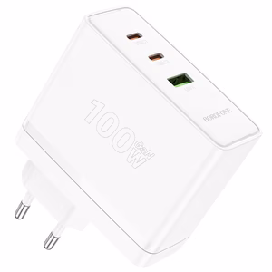 Borofone Wall Charger BN11 Imperial - USB + 2xType C - QC 3.0 PD 100W white