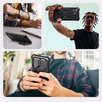 Supcase IBLSN Armorbox Magnētiskais viedtālruņa apvalks Samsung Galaxy S25 Ultra - melns