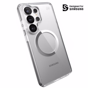 Speck Presidio Perfect-Clear Magnet vāciņš ierīcei Samsung Galaxy S26 Ultra, “Clear / Silver” krāsā