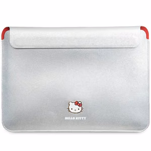 Hello Kitty PU Metal Logo case for a 14" laptop - silver