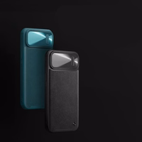 Nillkin CamShield Leather S viedtālruņa apvalks iPhone 14 apvalks ar kameras vāciņu melns