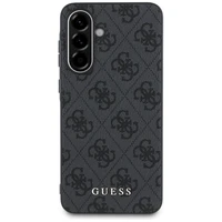 Guess 4G Metal Gold Logo viedtālruņa apvalks Samsung Galaxy A56 - melns