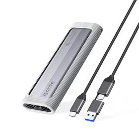Orico AXM2S-G2-V1 M.2 NVME/NGFF USB-C/USB-A uz USB-C 6Gb/s / 10Gb/s disku ietvars - pelēks