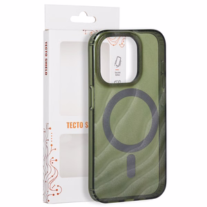 „Tecto Shield Desert Mag“ vāciņš modelim iPhone 15 Pro 6,1", tumši olīvzaļš