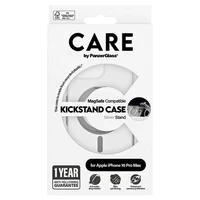 CARE by PanzerGlass Funkcionālais viedtālruņa apvalks ar statīvu iPhone 16 Pro Max 6.9" sudraba/sudraba Magnētiskais 1328