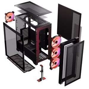 MODECOM VOLCANO EXPANSE T APEX ARGB MIDI datora korpuss, melns