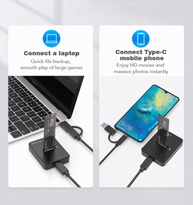 Gembird DD-U3M2 diska dokstacija USB 3.2 Gen 1 (3.1 Gen 1) Type-C melns