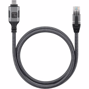 Techly ICOC U3C-RJ45-010 tīkla kabelis Sudrabs, Melns 1 m Cat6 F/UTP (FTP)