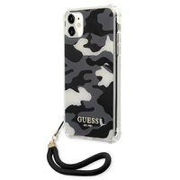 Guess GUHCN61KSARBK iPhone 11 6.1" / Xr melns/melns cietais apvalks Camo kolekcija