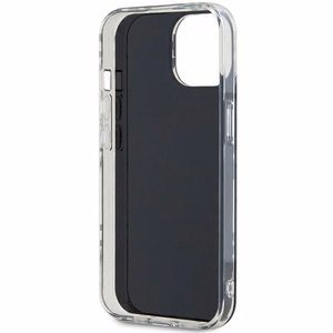 DKNY IML rūtainais mono raksts viedtālruņa apvalks iPhone 15 Plus / 14 Plus - melns