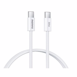USB kabelis Remax RC-C010 USB-C uz USB-C 30W 1.0m, balts
