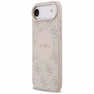 Guess 4G Circle Classic Logo Magnētiskais viedtālruņa apvalks iPhone Air - rozā