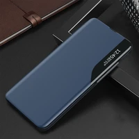 Viedtālruņa apvalks Samsung Galaxy A72 4G zils ar statīvu, Eco Leather View Case