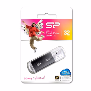 Silicon Power Ultima U02 USB zibatmiņa 32 GB USB Type-A 2.0 melna