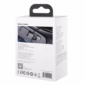 Baseus Grain Pro automašīnas lādētājs 2x USB 4.8 A melns (CCALLP-01)